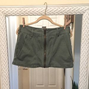Free People Olive Green Mini Skirt Size 6